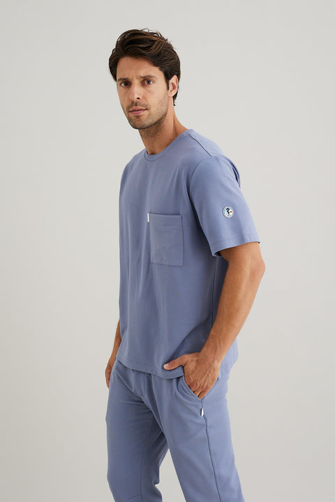 Copper Jersey Crewneck Scrub Top
