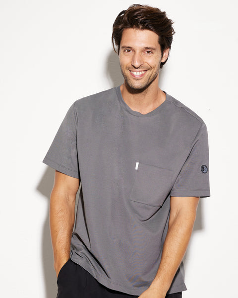 Copper Jersey Crewneck Scrub Top