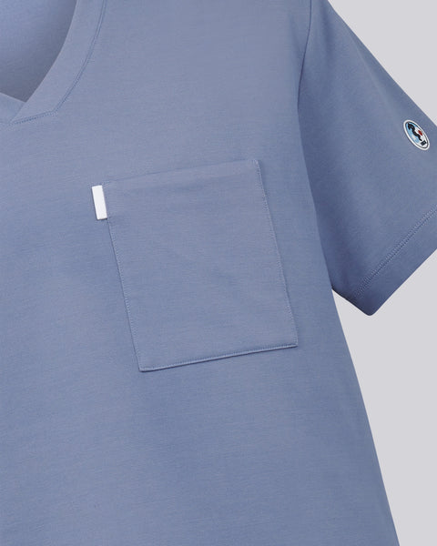 Copper Jersey V Neck Scrub Top