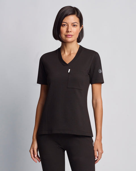 Copper Jersey V Neck Scrub Top