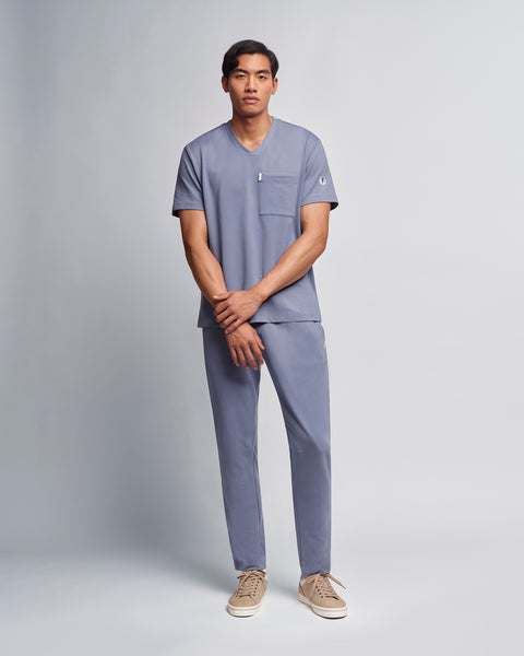 Copper Jersey V Neck Scrub Top