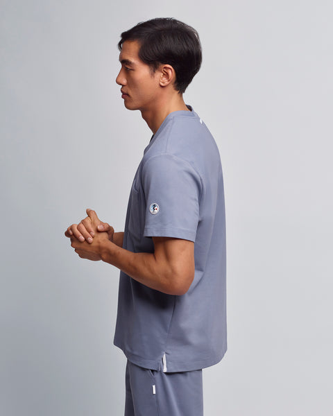 Copper Jersey V Neck Scrub Top