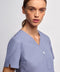 Copper Twill V-neck Notched Scrub Top