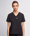 Copper Twill V-neck Notched Scrub Top