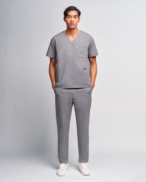 Copper Twill Snap Closure Scrub Pant