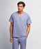 Copper Twill V-neck Notched Scrub Top