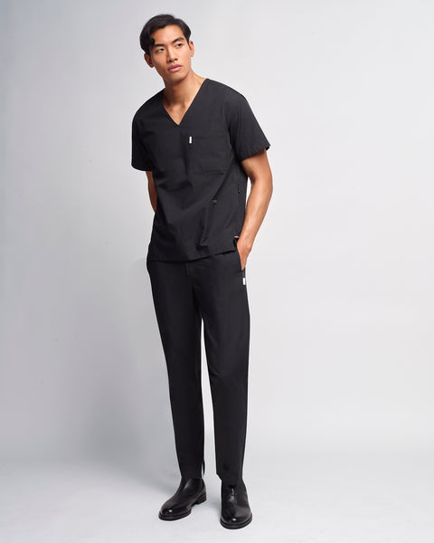 Copper Twill Snap Closure Scrub Pant