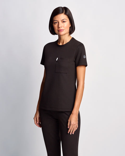 Copper Jersey Crewneck Scrub Top