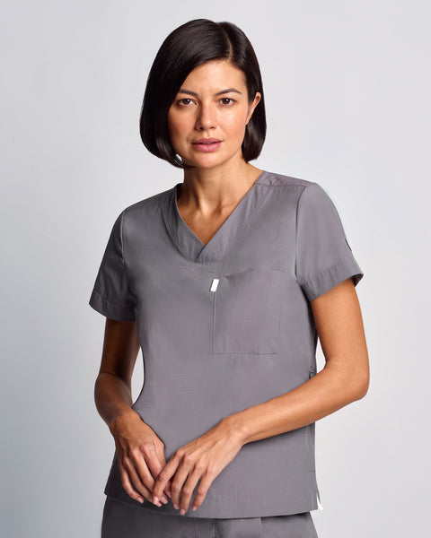Light Copper V Neck Scrub Top