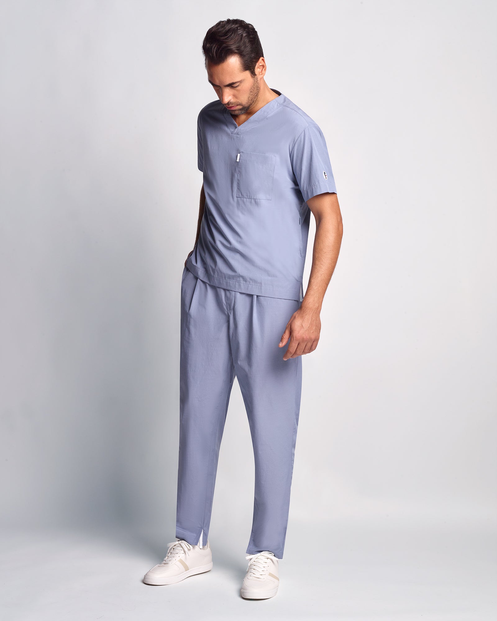 Light Copper V-neck Scrub Top