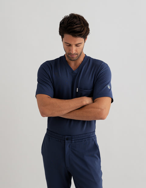 Copper Jersey V Neck Scrub Top