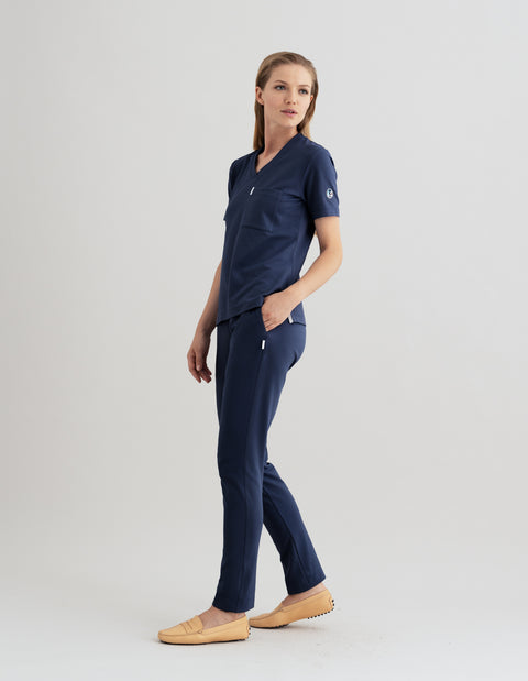 Copper Jersey True Waist Slim Scrub Pants