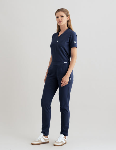 Copper Jersey True Waist Slim Scrub Pants